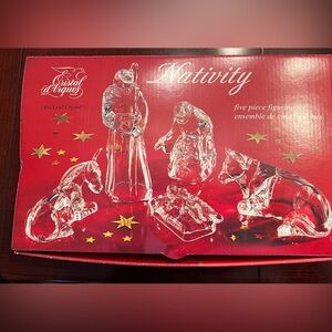 Clear Crystal Nativity Set